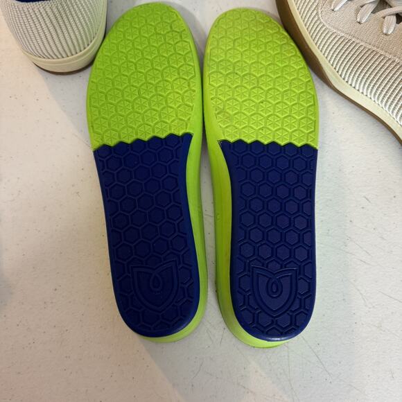 Rothy’s The Lace Up Sneaker Vanilla Ivory Knit Gum Women's 9 Hidden Heel Low Top - Picture 12 of 13